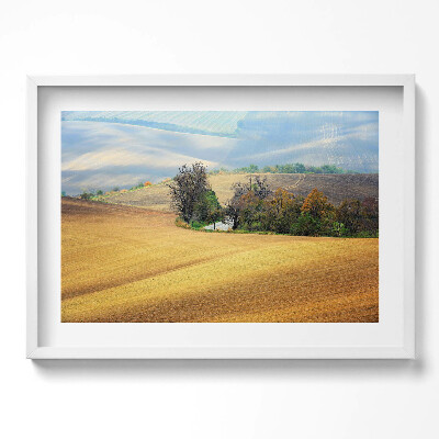 Obraz v rámu moderní Moravská venkovská krajina