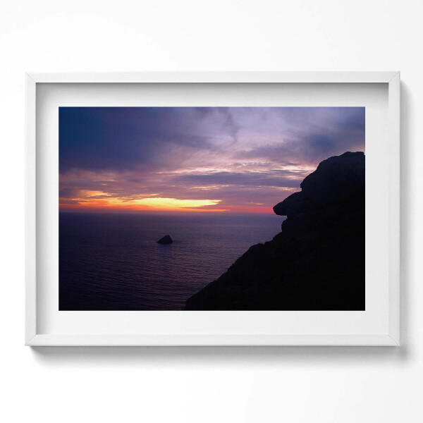 Obraz v rámu moderní Kamenná hlava