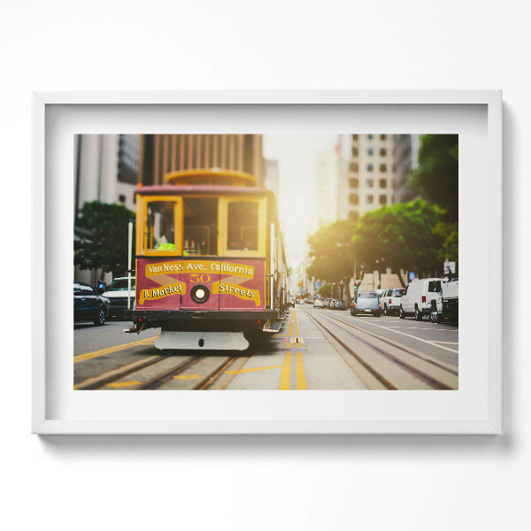 Obraz v rámu moderní Tramvaj v San Franciscu