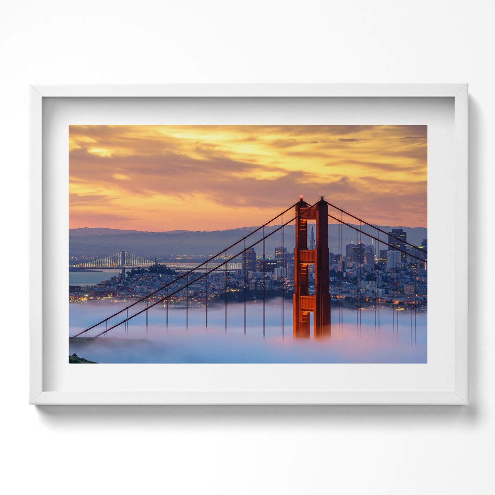 Obraz v rámu moderní Most v San Franciscu