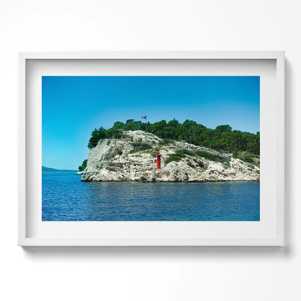 Obraz v rámu moderní Scénická cesta Split Chorvatsko