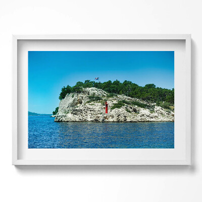 Obraz v rámu moderní Scénická cesta Split Chorvatsko