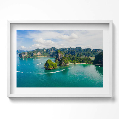 Obraz v rámu moderní Ostrov v Thajsku