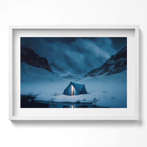 Obraz v rámu moderní Stan v horách Islandu