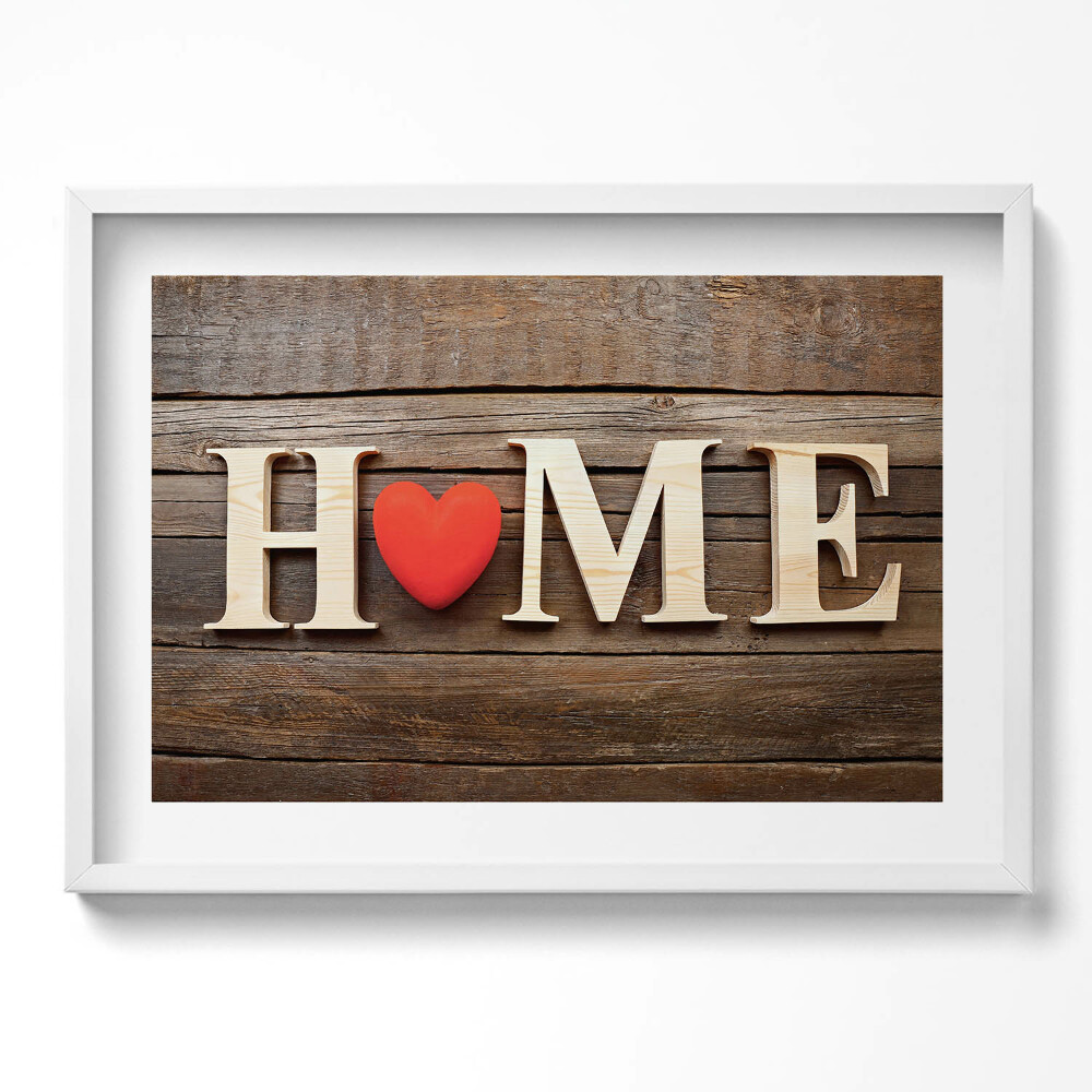 Obraz v rámu moderní Nápis domů