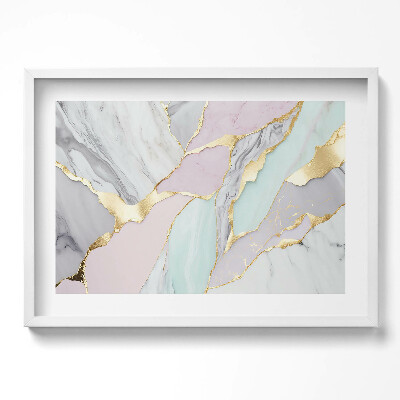 Obraz v rámu moderní Pastelový mramor