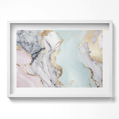 Obraz v rámu moderní Pastelový mramor