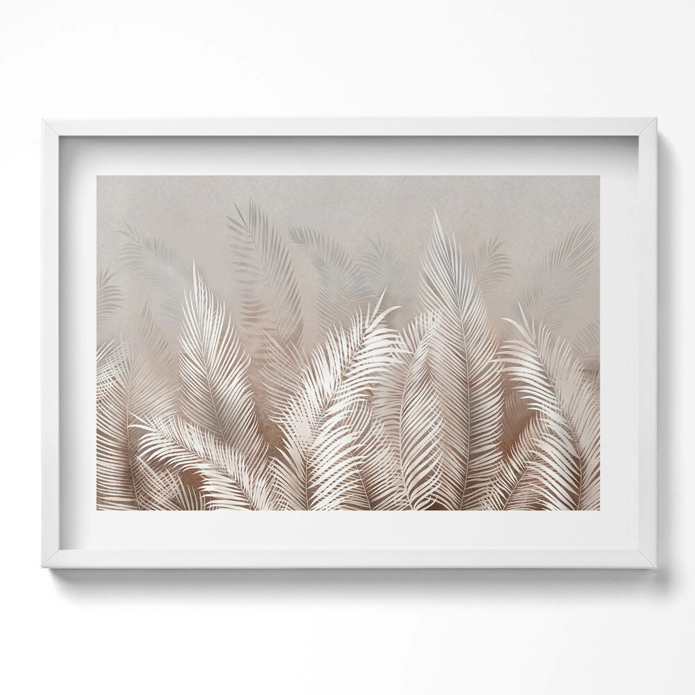 Obraz v rámu moderní Boho vegetační listy