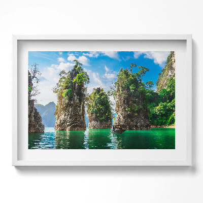 Obraz v rámu moderní Jezero stromy příroda