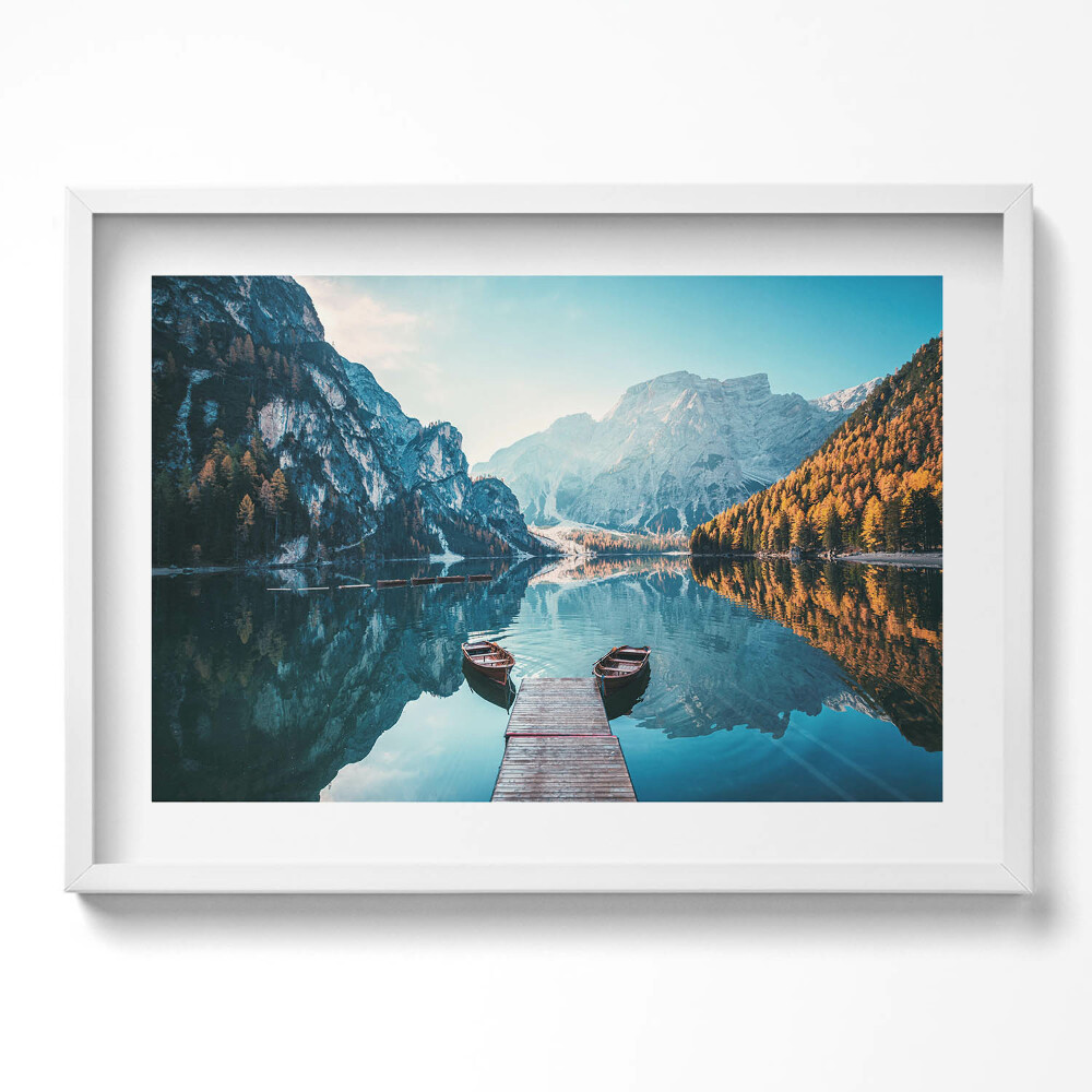 Obraz v rámu moderní Lodě na jezeře