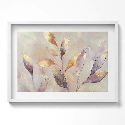 Obraz v rámu moderní Malované boho listy