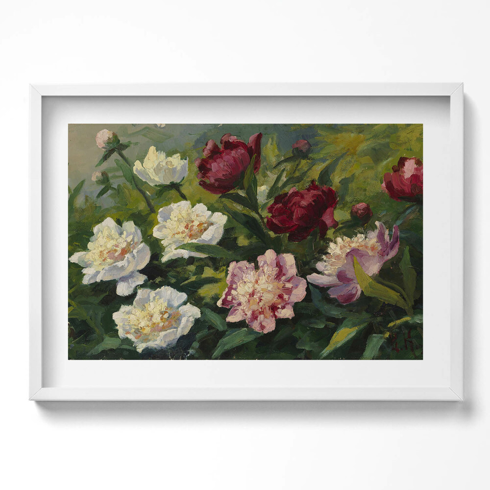 Obraz v rámu moderní Malované krásné květiny