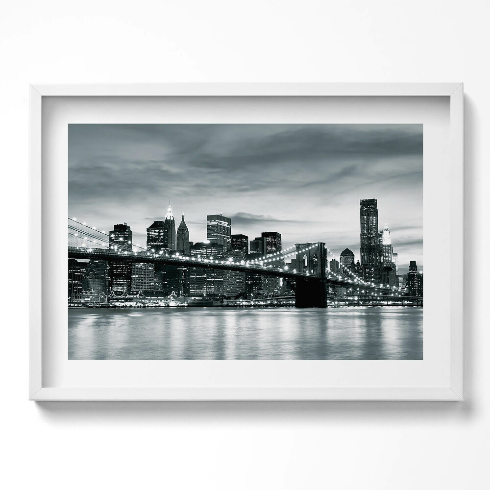 Obraz v rámu moderní Brooklyn Bridge Nové panorama