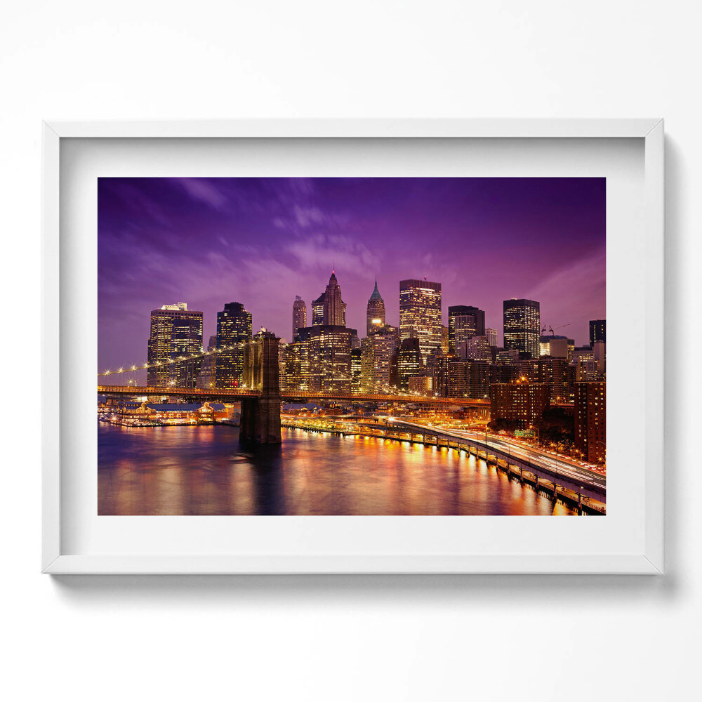 Obraz v rámu moderní Městská světla ve večerních hodinách