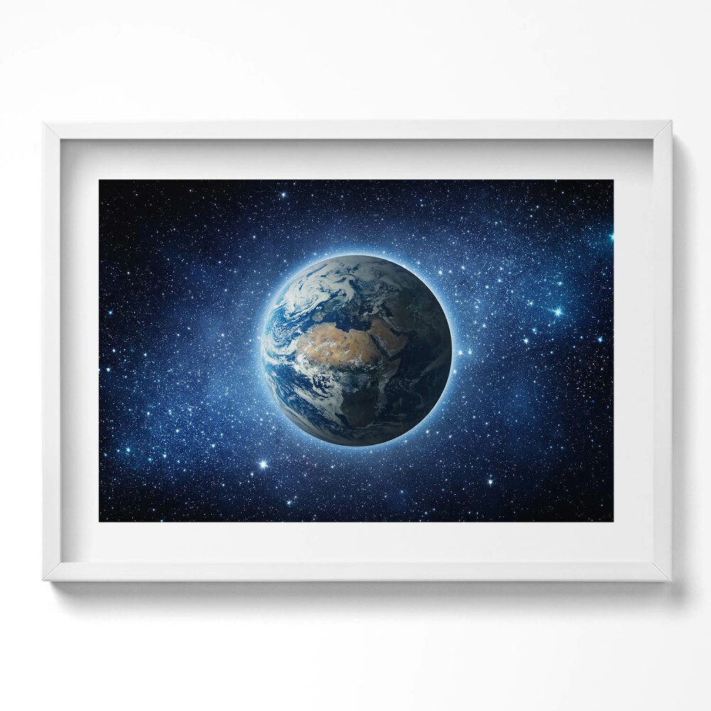 Obraz v rámu moderní Planeta Země ve vesmíru
