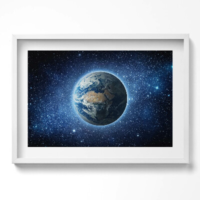 Obraz v rámu moderní Planeta Země ve vesmíru