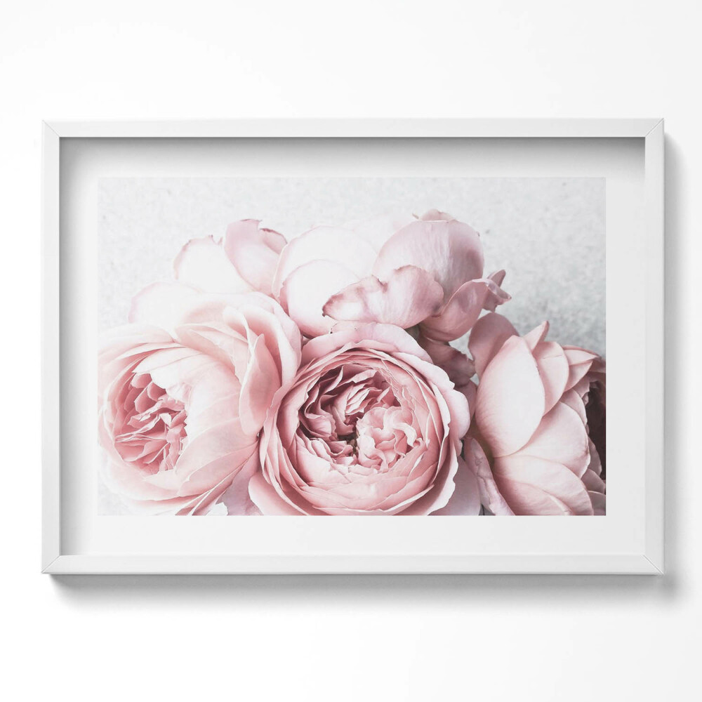 Obraz v rámu moderní Jemná romantická kytice květin