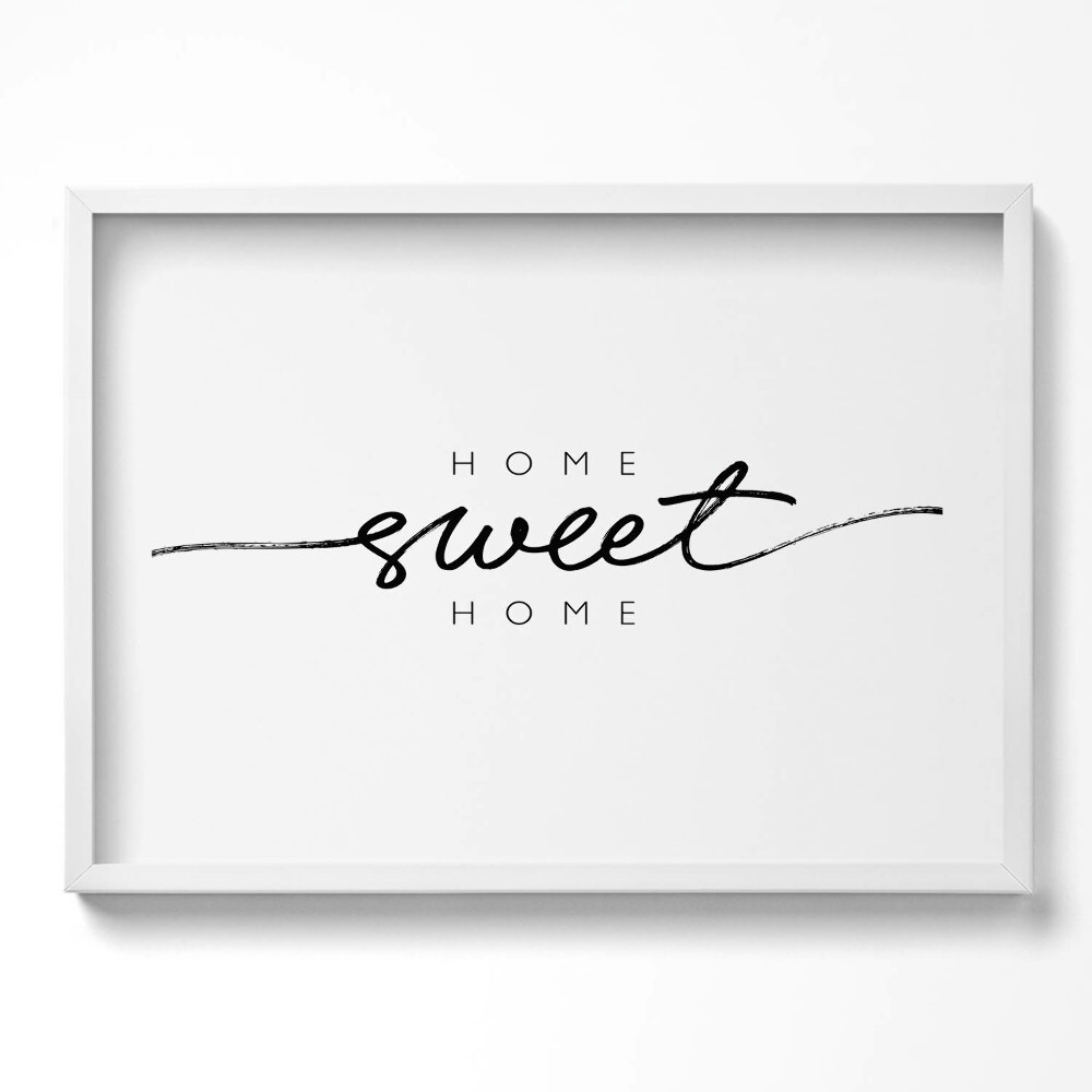 Obraz v rámu moderní Dekorativní nápis do bytu "Home, sladký domov"