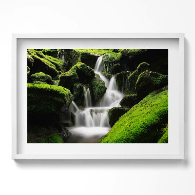 Obraz v rámu moderní Divoký vodopád v džungli