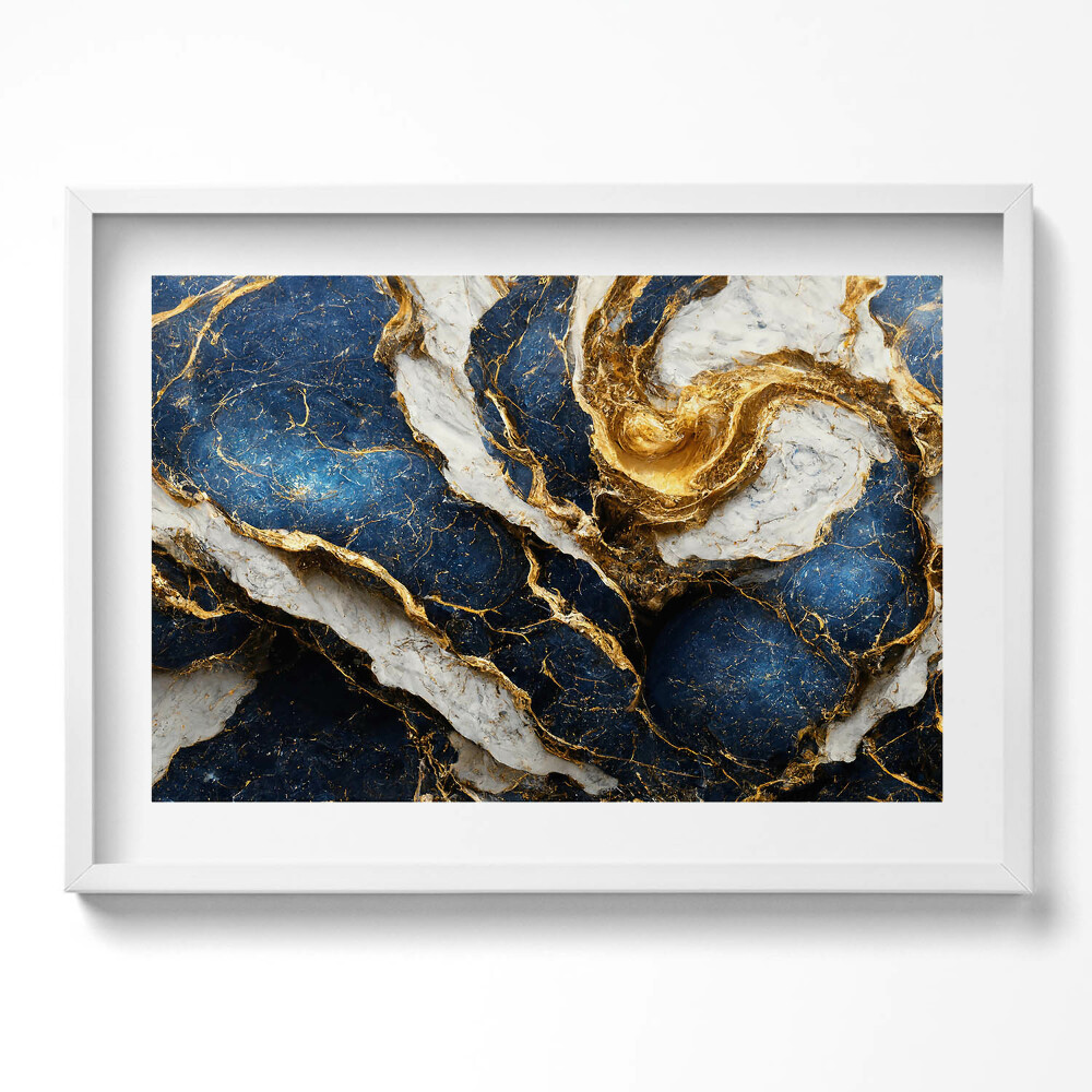 Obraz v rámu moderní Glamour abstraktní textura se zlatem