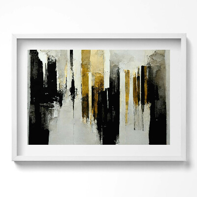 Obraz v rámu moderní Abstraktní umění se zlatem