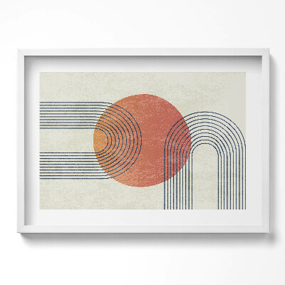 Obraz v rámu moderní Moderní umění čáry a kruh