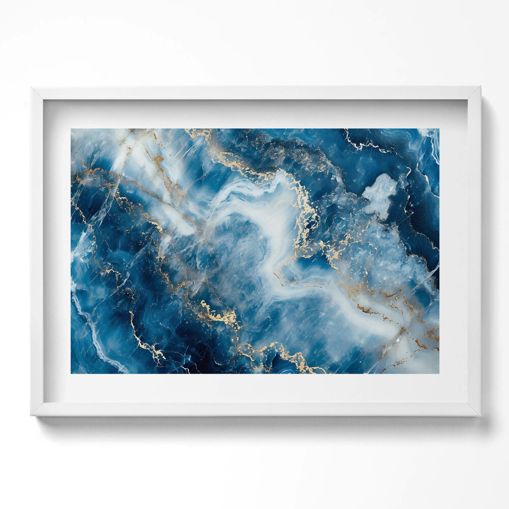 Obraz v rámu moderní Kamenná textura se zlatem