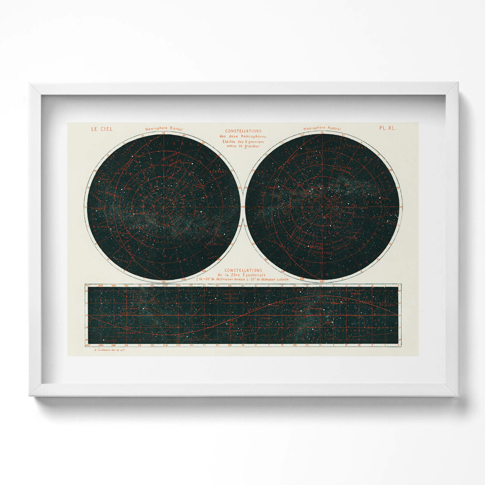 Obraz v rámu moderní Obloha a vesmírná grafika