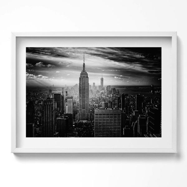 Obraz v rámu moderní Newyorské budovy