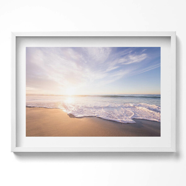 Obraz v rámu moderní Klidný výhled na pláže a moře
