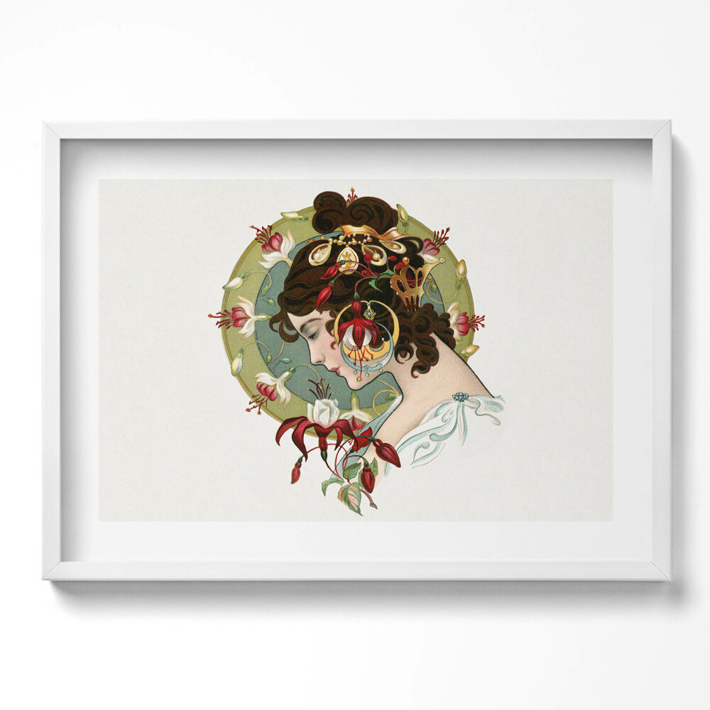 Obraz v rámu moderní Portrét krásné ženy