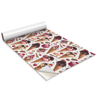 Samolepící fólie na nábytek Zmrzlinové košíčky sladkosti