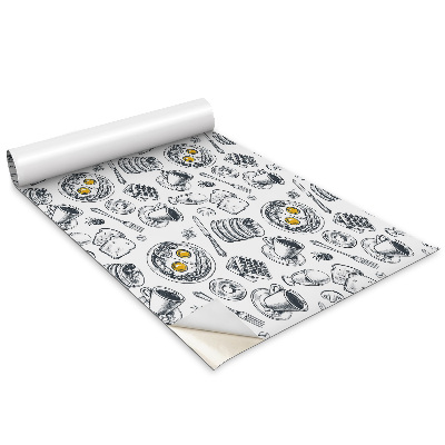 Fólie na nábytek Černobílá snídaně