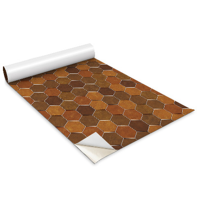 Tapeta na skříň Hnědé šestiúhelníky