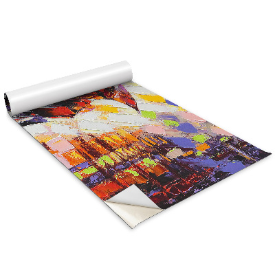 Samolepící fólie na nábytek Malovaný pár pod deštníkem