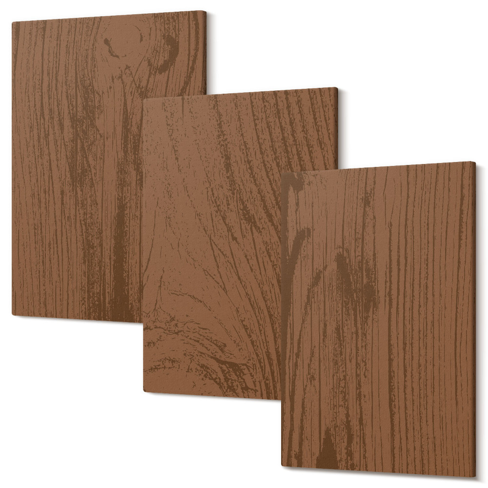 Sada 3 obrazů Dřevo vzor stromové kůry textury minimalismus