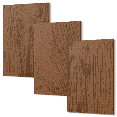 Sada 3 obrazů Dřevo vzor stromové kůry textury minimalismus