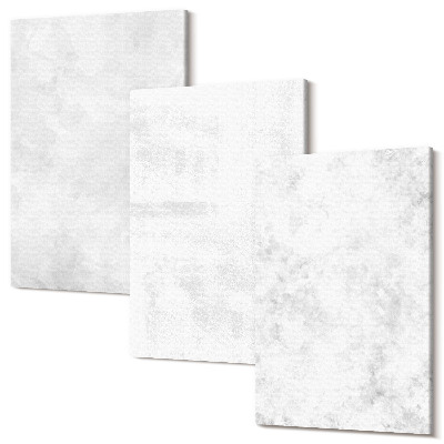 Sada obrazů triptych Bílé skvrny na plátně minimalistické pozadí