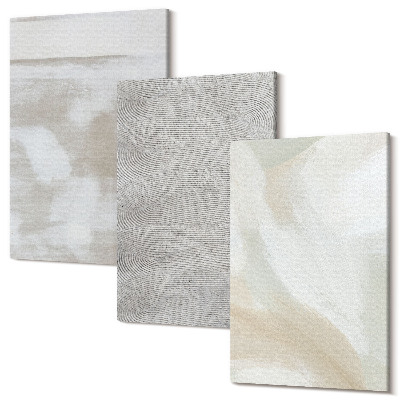 Sada obrazů triptych Abstrakce v designu, moderní malba textury