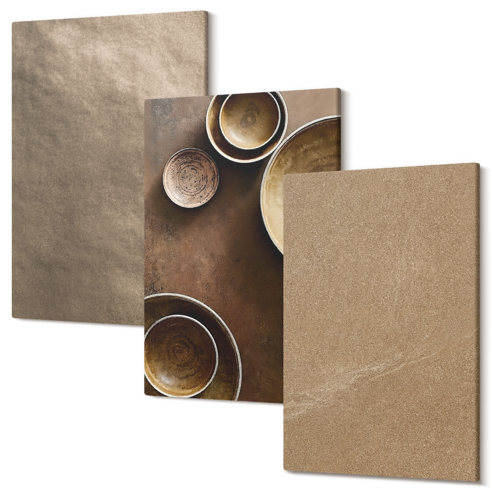 Sada 3 obrazů Kamenné konstrukce moderní minimalistický styl