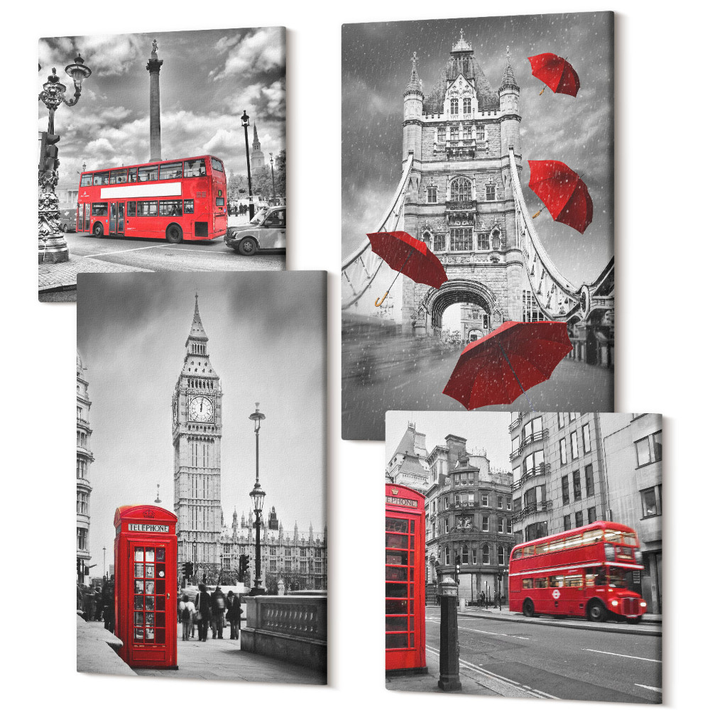 Sada obrazů na zeď kvadryptych Estetické listy ginkgo na světlém pozadí