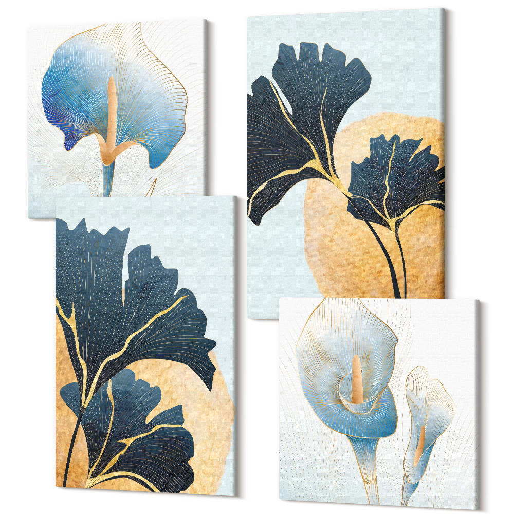 Sada obrazů na zeď kvadryptych Citronový slogan o vinném portrétu Fridy Kahlo