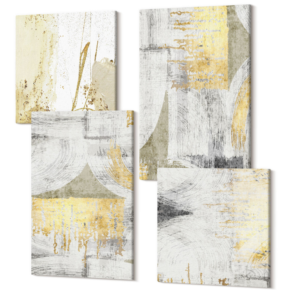 Sada 4 obrazů Abstraktní minimalistické módní obrazové vzory