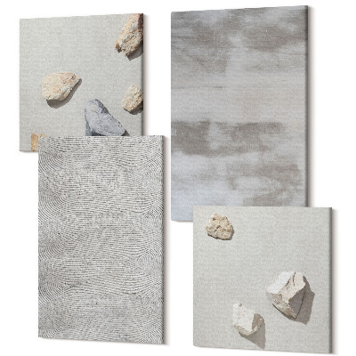 Sada 4 obrazů Moderní texturní struktury v minimalistickém stylu