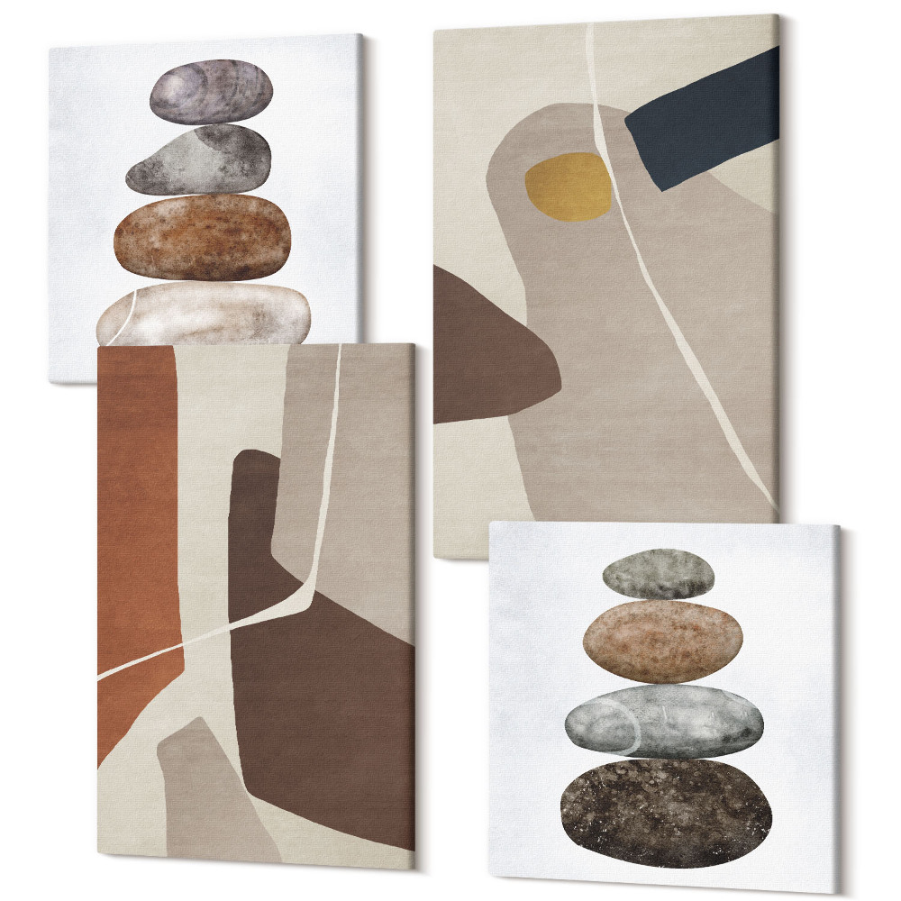 Sada obrazů kvadryptych Abstraktní obraz boho obrazů v moderním stylu