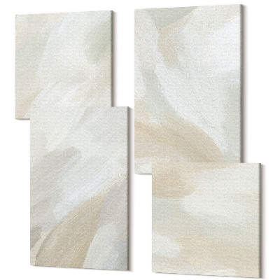 Sada obrazů na zeď kvadryptych Tahy štětcem abstraktní barvy na plátně