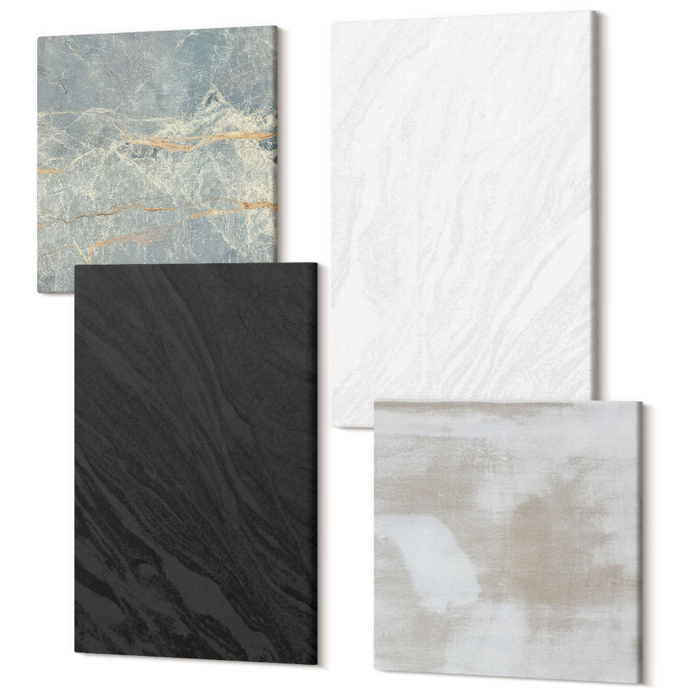 Sada 4 obrazů Různé barvy elegantních kamenných struktur