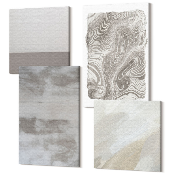 Sada obrazů kvadryptych Průmyslové struktury abstraktní design