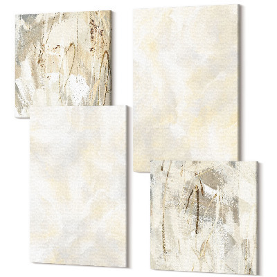 Sada obrazů kvadryptych Světlé textury tahy štětcem design