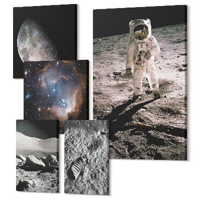 Sada obrazů na zeď pentaptych Kosmické objevy a tajemství vesmíru